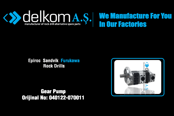 Motor Yan Pompası Rock Drill Spare Parts