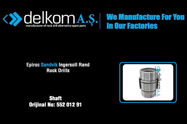 Şanzuman Pompa Dişli Şaftı Rock Drill Spare Parts