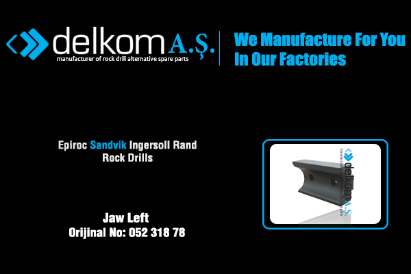 Rod Tutucu Çene Sol Rock Drill Spare Parts
