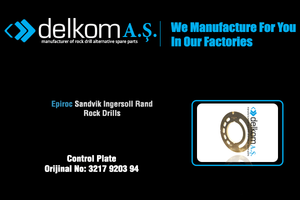 Control Plate Rock Drill Spare Parts