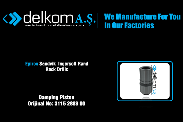 Damping Piston Rock Drill Spare Parts